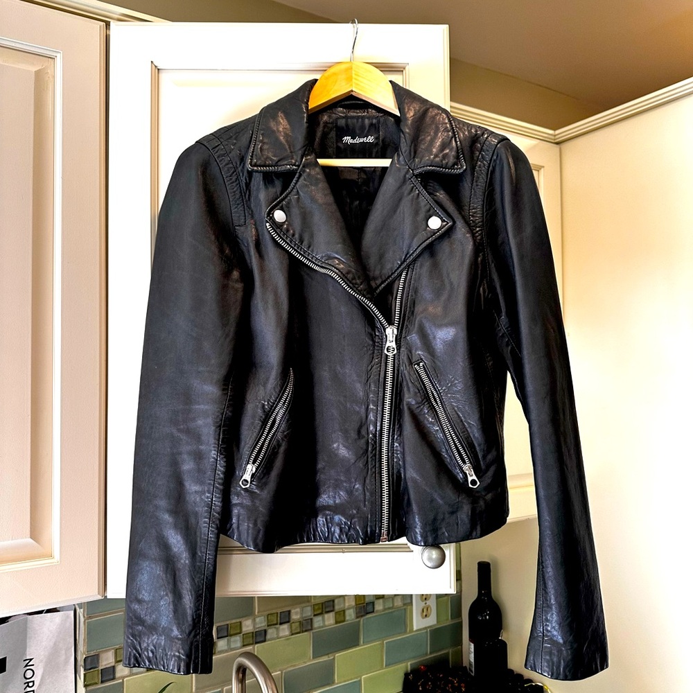 Madewell Washed Leather Motorcycle Jacket